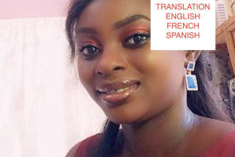 translate from english or spanish to french 24 h fast delivery