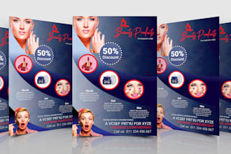 design modern cosmetics and fashion flyers for you