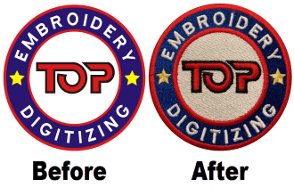 do logo embroidery digitizing in dst,pes,emb 1hr