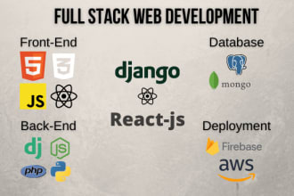 develop and deploy websites in django react  AWS