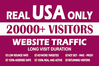 drive 20,000 plus real safe web traffic