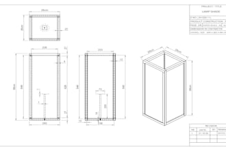 do technical drawing of wood furniture