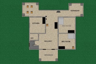 make house floor plan for  real estate agent in 2 hours