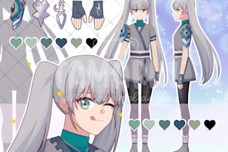 draw character sheet for your anime character