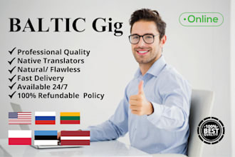 translate estonian, lithuanian, latvian languages