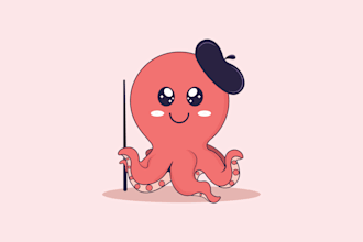 do cute chibi and kawaii logo design