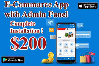 build complete ecommerce app with admin panel backend