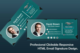 design clickable HTML email signature