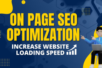 on page seo optimization  and increase website loading speed