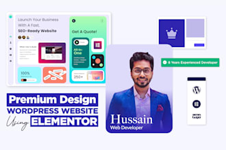 create modern wordpress website with elementor