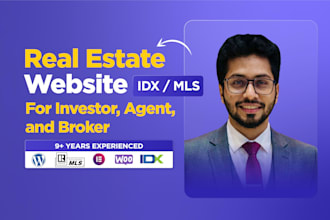build real estate agent, realtor and investor website with idx mls integration