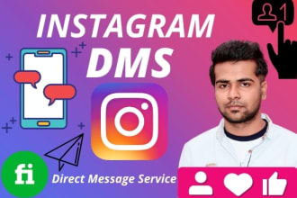 do instagram marketing and send dm or direct message
