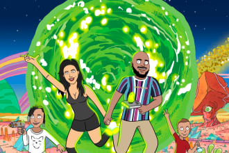 turn you into rick and morty or bobs burger style