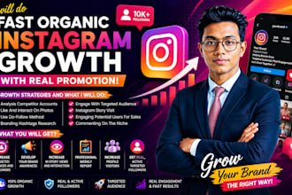 do fast organic instagram growth with real promotion