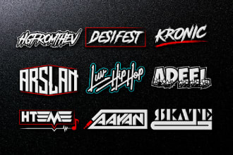design professional dj, hip hop, rap, band logo