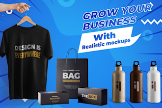 create realistic 3d mockup smart object product templates