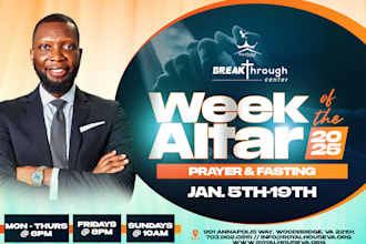 create unique church flyer or brochure within 8hrs