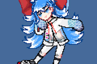 draw you or your oc in kawaii pixel art