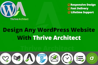 design any wordpress website with thrive architect