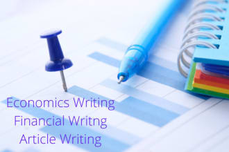 write the economic, financial article and business plans