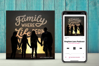 create a professional podcast cover design