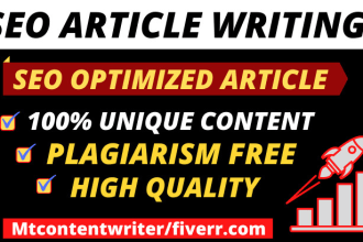 write SEO articles and blog posts