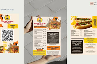 design a menu with qr code digital menu
