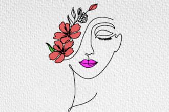 draw vector line art illustration