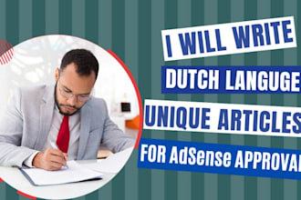 write dutch language articles for adsense approval
