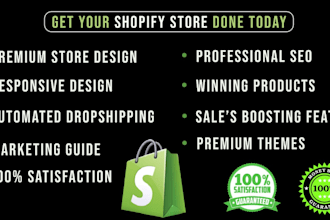 design 7 figure shopify dropshipping store or website