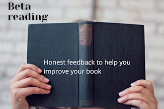 beta read and provide honest feedback on fiction books