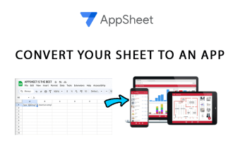 convert your google sheets to appsheet mobile app or web app