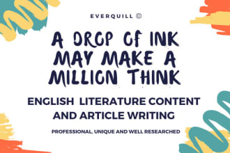 critically analyze any work of english literature