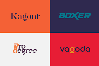 create a unique and modern typography logo design
