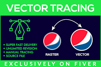 trace, convert, vectorize, recreate logo or vector tracing