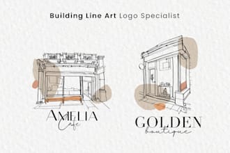 building line art logo specialist