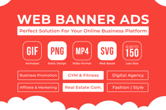 design stunning web banner, google ads banner or adwords display ads
