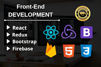 do front end development in react  js