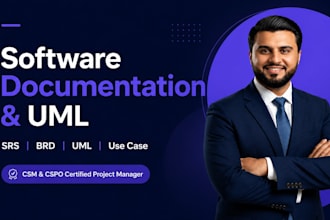 create srs, brd, uml diagrams, and software documentation