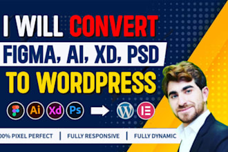 convert figma to wordpress website with elementor or custom