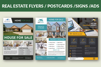do design professional real estate flyer, brochure and banner