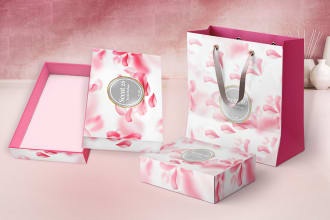 brand packaging, gift box, shopping bags design