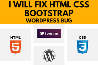 fix bugs in your HTML CSS bootstrap javascript code