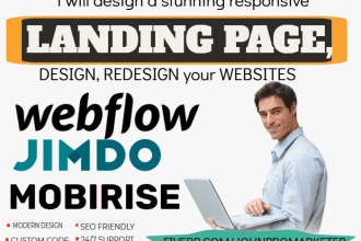 design website from scratch on webflow mobirise and jimdo