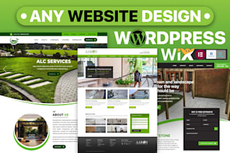 do lawn care, landscaping wordpress webiste or wix website design