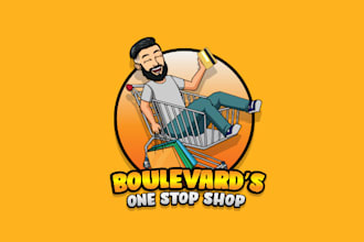 do creative mascot logo cartoon character design