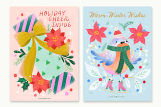 create festive holiday christmas design illustration