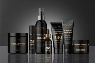 design product label cosmetic cbd and supplement family