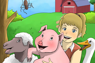 draw children book illustration and personal request