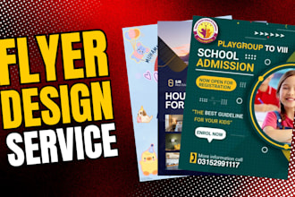 design educational, kids birthday party, real estate flyer